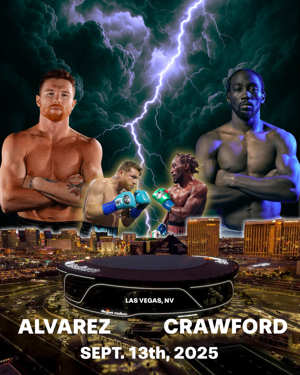 CANELO VS CRAWFORD TEE SHIRTS